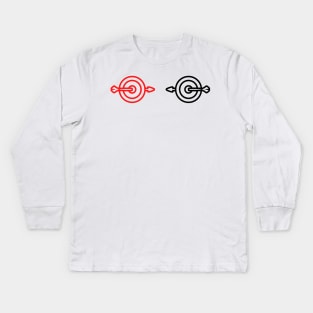 red black target design Kids Long Sleeve T-Shirt